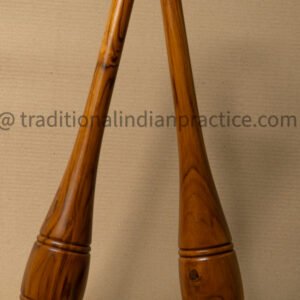 Military style Indian clubs in teakwood 1.2KG pair